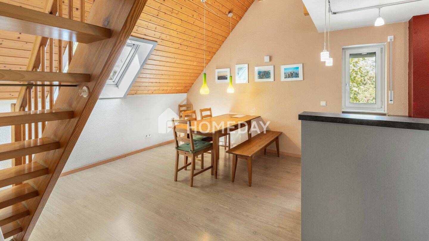 Wohnen auf zwei Ebenen: Panorama-Maisonette mit 2 Balkonen & Loggia, 79591 Eimeldingen