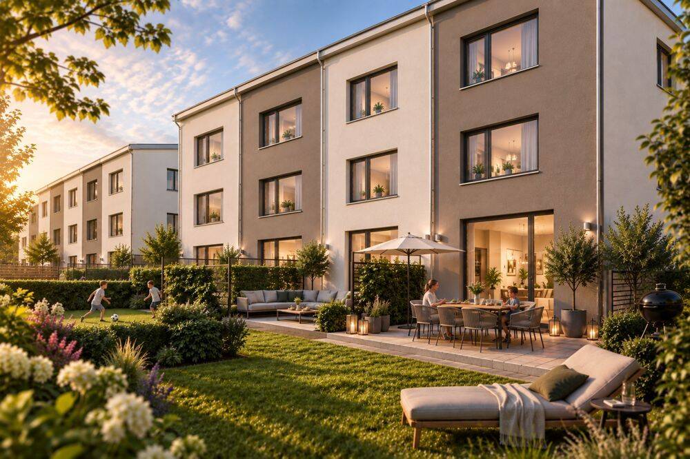 KfW-55: Neubau-Reihenhaus 130 m² in Wiesbaden: Familienfreundlich, modern & wertbeständig, 65197 Wiesbaden (Biebrich Dotzheim Wiesbaden)