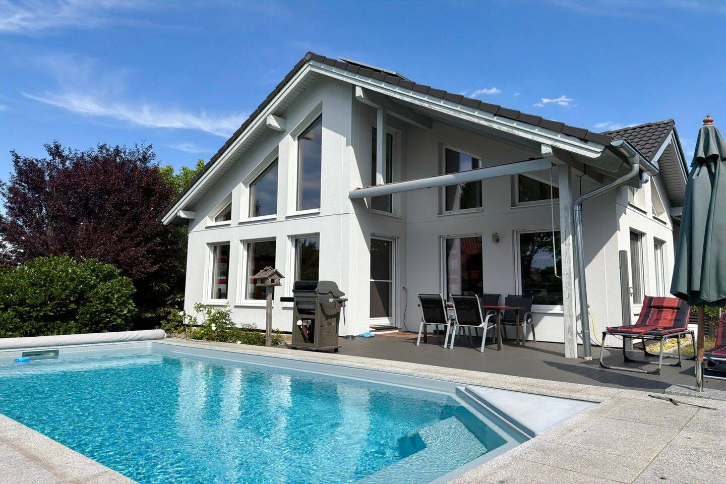 Exklusiver Bungalow mit Pool, Sauna, FBH, PV & Klima im Neubauviertel mit bester Energieklasse A+, 86669 Königsmoos