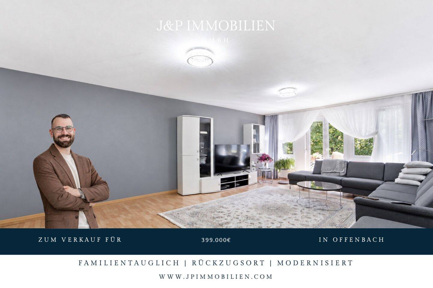 Ankommen und wohlfühlen: Helle 4-Zimmer-Wohnung mit Wintergarten & Balkon, 63069 Offenbach am Main (Lauterborn Offenbach am Main Rosenhöhe)