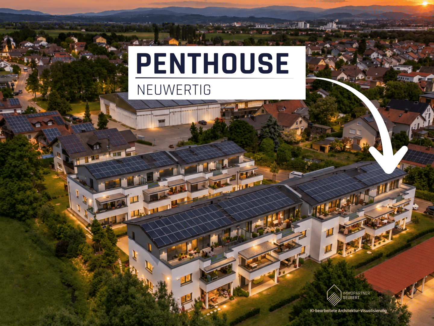 Neuwertiges Penthouse mit großer Dachterrasse und Aufzug !, 94315 Straubing