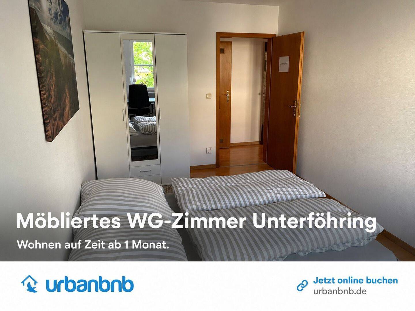 Möbliertes WG-Zimmer in Unterföhring nahe München | Wohnen auf Zeit ab 1 Monat, 85774 Unterföhring