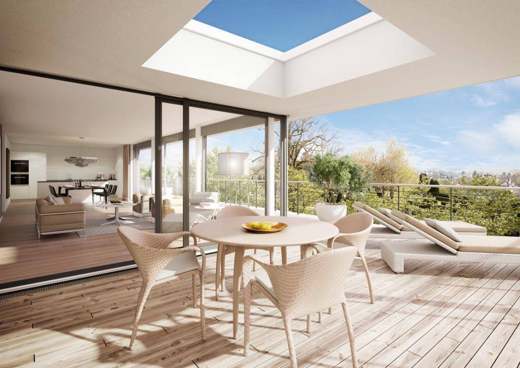 Ganz oben! Traumhaft schönes Penthouse mit VIP-Zugang durch eigenen Lift und riesigen Sonnenterrassen mit Weitblick -…, 78262 Gailingen am Hochrhein