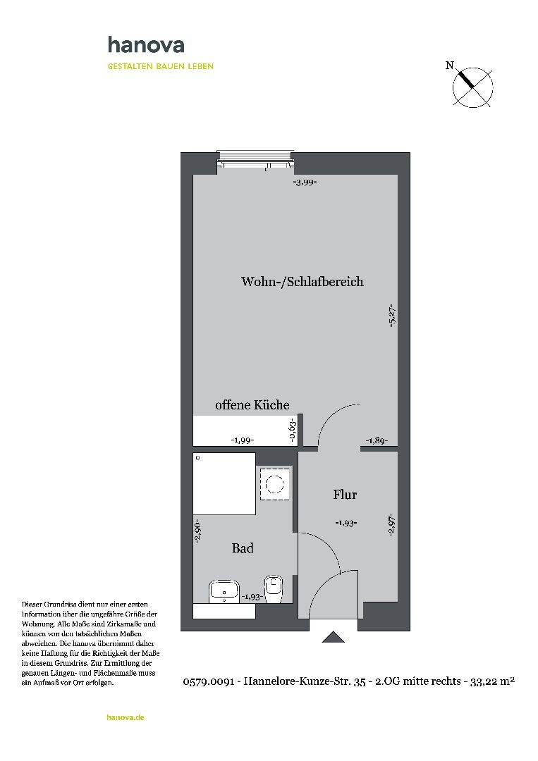 1-Zimmer-Wohnung im Vitalquartier, 30539 Hannover