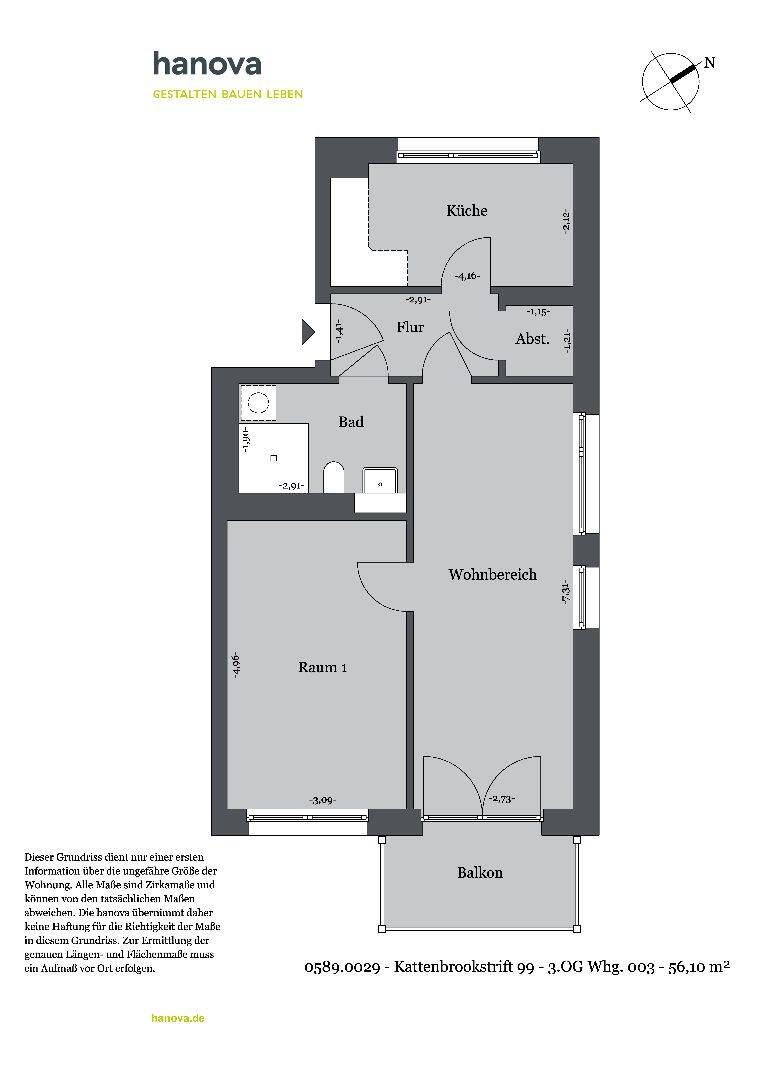 2-Zimmer-Wohnung im WOHNEN PLUS, 30539 Hannover