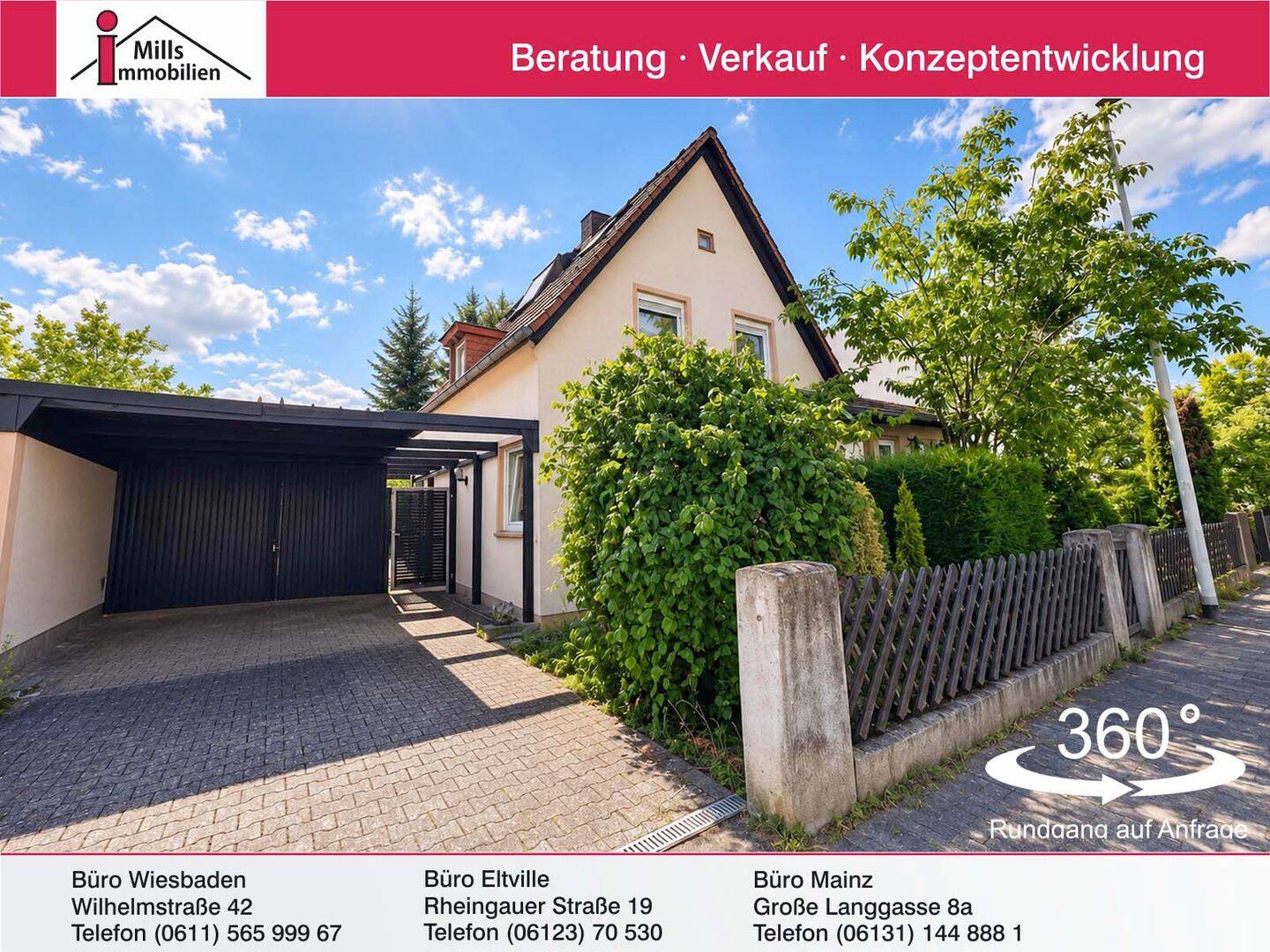 Stilvolles Einfamilienhaus mit sonnigem Grundstück in Top-Lage von Mainz-Oberstadt, 55131 Mainz (Altstadt Neustadt Oberstadt Weisenau)
