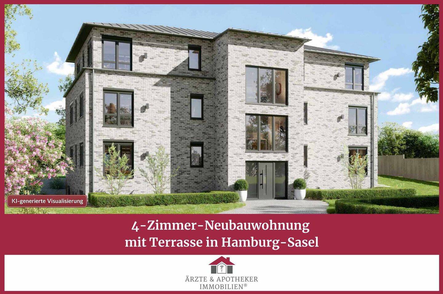 4-Zimmer-Neubauwohnung mit Terrasse in Hamburg-Sasel, 22395 Hamburg (Wandsbek Bergstedt Poppenbüttel Sasel Wohldorf-Ohlstedt)