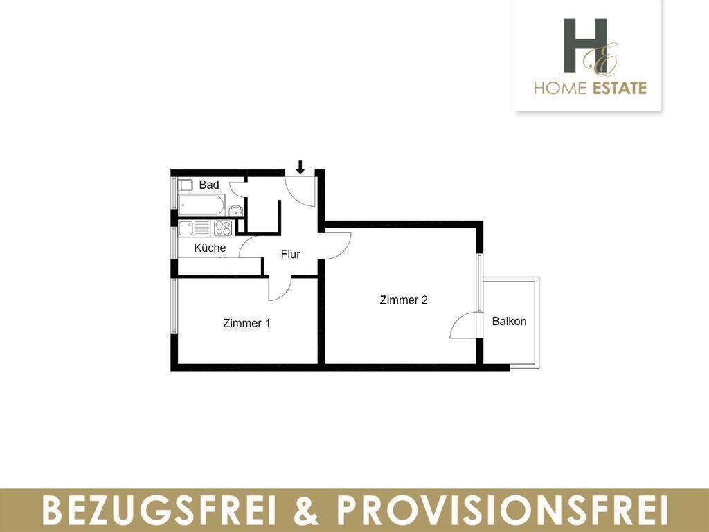 2 Zimmer- Küche – Bad & Balkon plus Provisionsfrei, 13403 Berlin (Reinickendorf Kolonie Erholung Kolonie Gartenfreunde Tegel Wittenau)