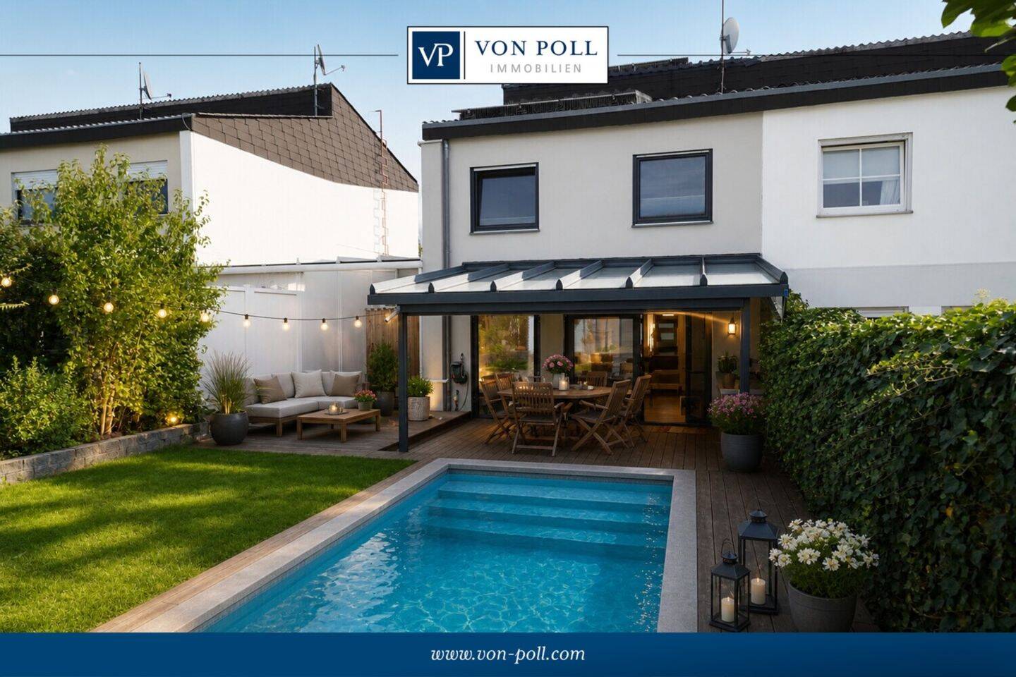 Geräumige Doppelhaushälfte mit Pool und Sauna in ruhiger Lage, 61231 Bad Nauheim