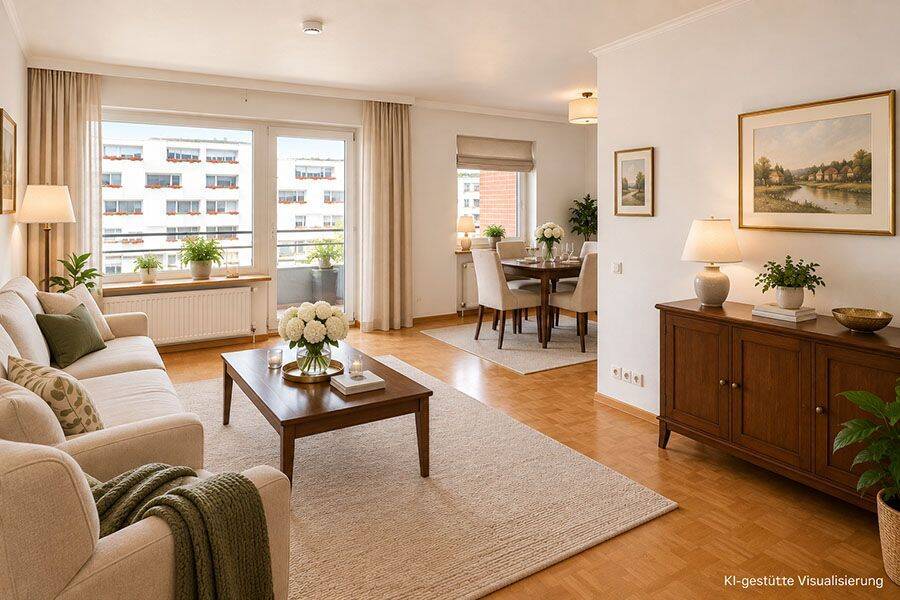 Fußläufig zum Stadtpark! Attraktive 2-Zi.-Endetagenwohnung mit XL-Balkon im Herzen von St.-Gertrud!, 23568 Lübeck (Schlutup Sankt Gertrud)