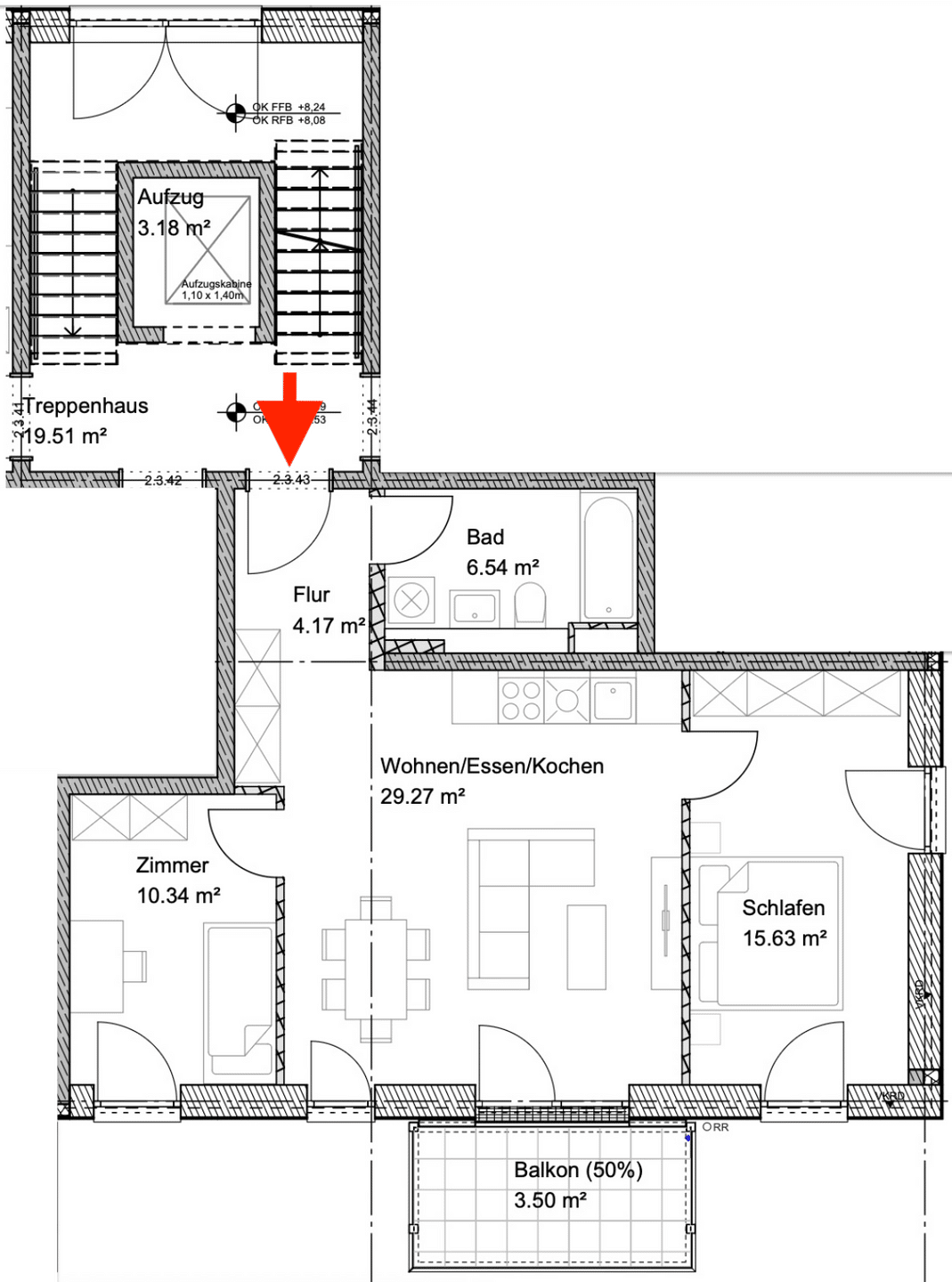 3-Zi.-Wohnung im 3. OG mit Balkon, 96052 Bamberg (Bamberg Gartenstadt Hirschknock Kramersfeld)