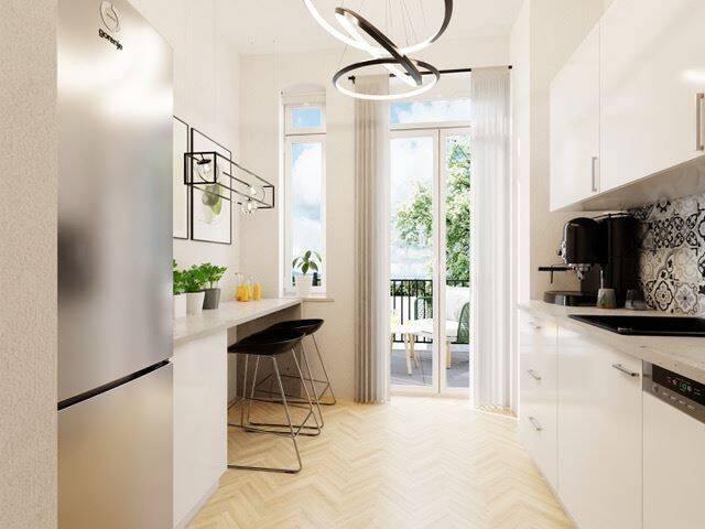 Balkon + Einbauküche in sanierter 2-Zimmer Wohnung|Denkmalgeschützes Mehrfamilienhaus, 90763 Fürth (Südstadt Weikershof)