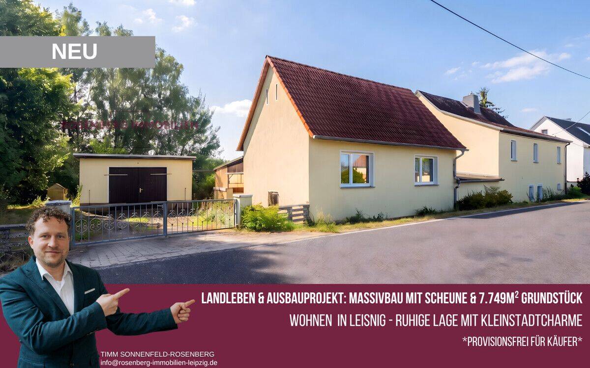 Provisionsfrei für Käufer: 5-Zimmer-Haus auf 7.749 m² Grundstück nahe der Freiberger Mulde!, 4703 Leisnig