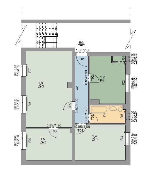 Schöne 3-Zimmer-Wohnung in Flensburg, Kelmstraße 8 EG rechts, 24944 Flensburg (Fruerlund Mürwik)