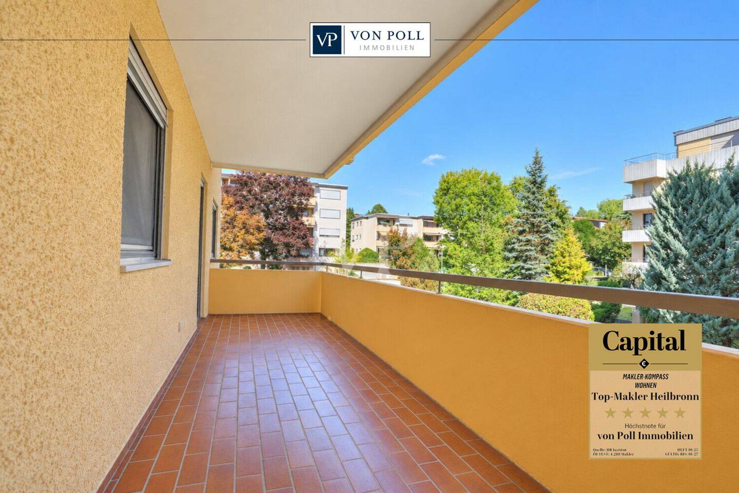 Wohnen in Heilbronn-Ost: Gepflegte 2-Zimmer-Wohnung mit großem Balkon und Tiefgarage, 74074 Heilbronn (Heilbronn Sontheim)