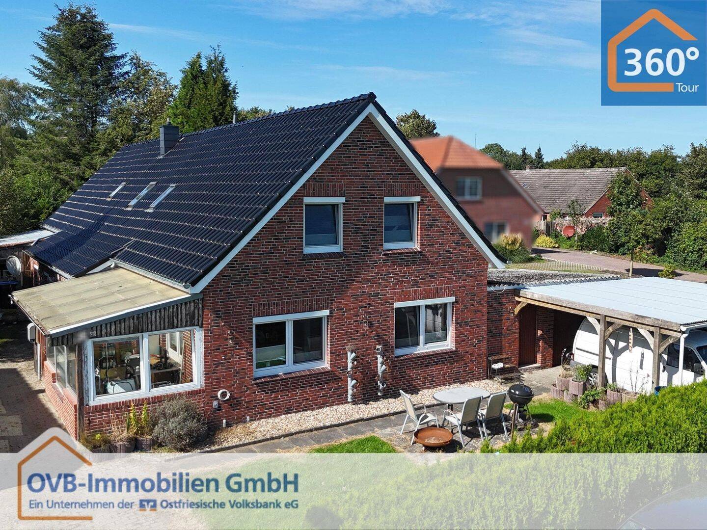 Modernisierte Doppelhaushälfte mit Doppelcarport und Garage, 26826 Weener