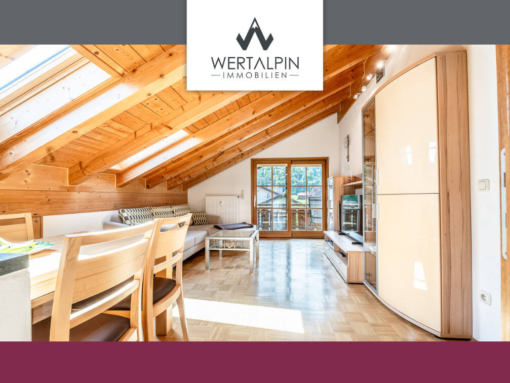 Gemütliche, möblierte DG-Wohnung in Farchant – Panoramablick, TG-Stellplatz, 82490 Farchant