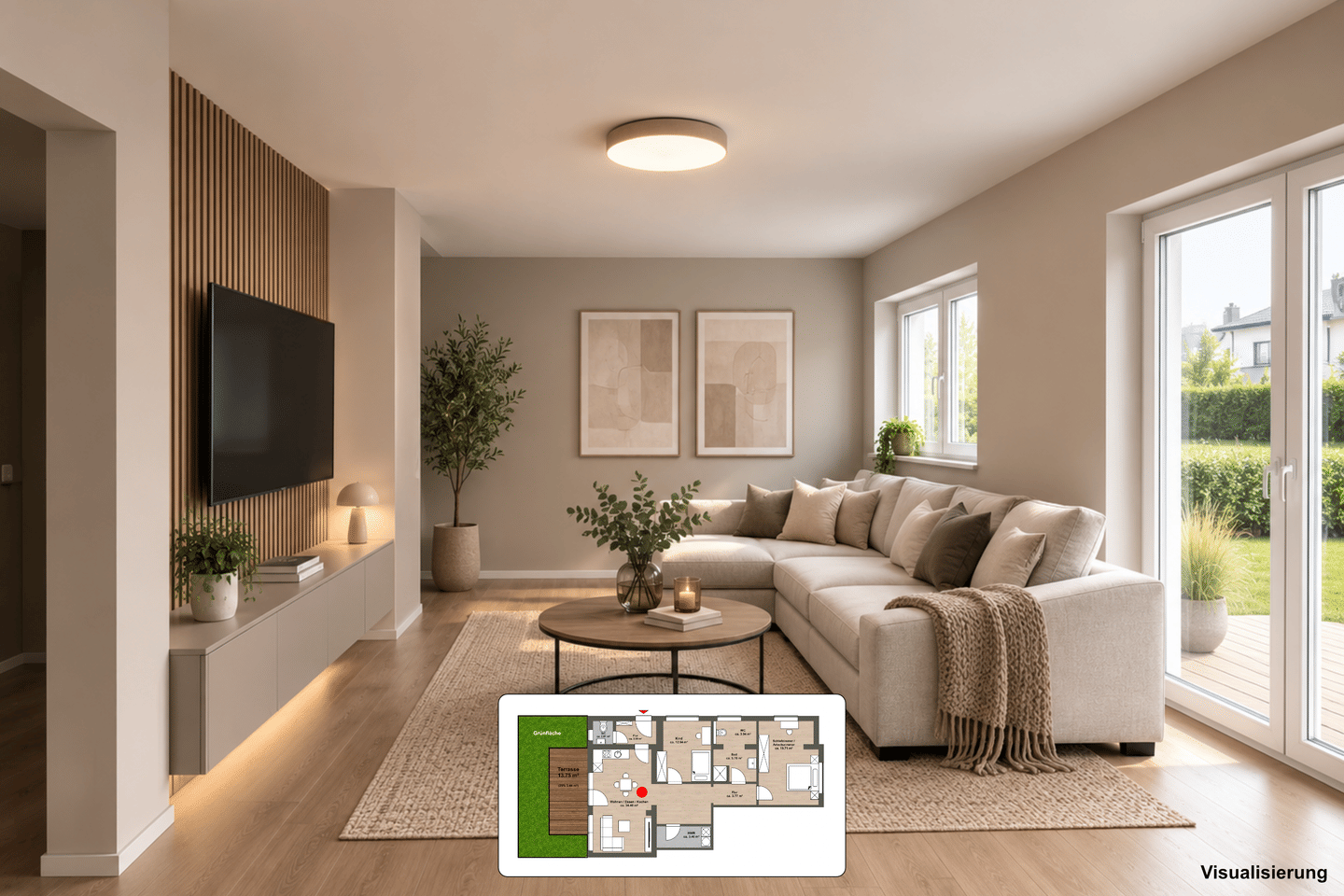 Kernsanierte 3-Zimmer-Wohnung mit Terrasse & Garten in Weyhe, 28844 Weyhe