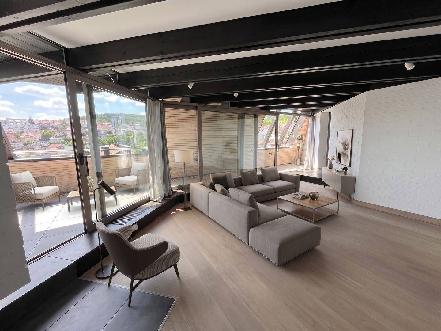 Über den Dächern von Stuttgart-West: Stilvolles Penthouse mit Panoramaterrasse, 70193 Stuttgart (Nord West)