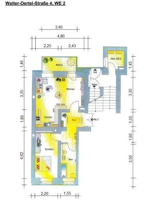 *** Kompakte Kaßberg 2-Zimmer mit Balkon, Wanne und Laminat ***, 9112 Chemnitz (Altendorf Kaßberg Zentrum)