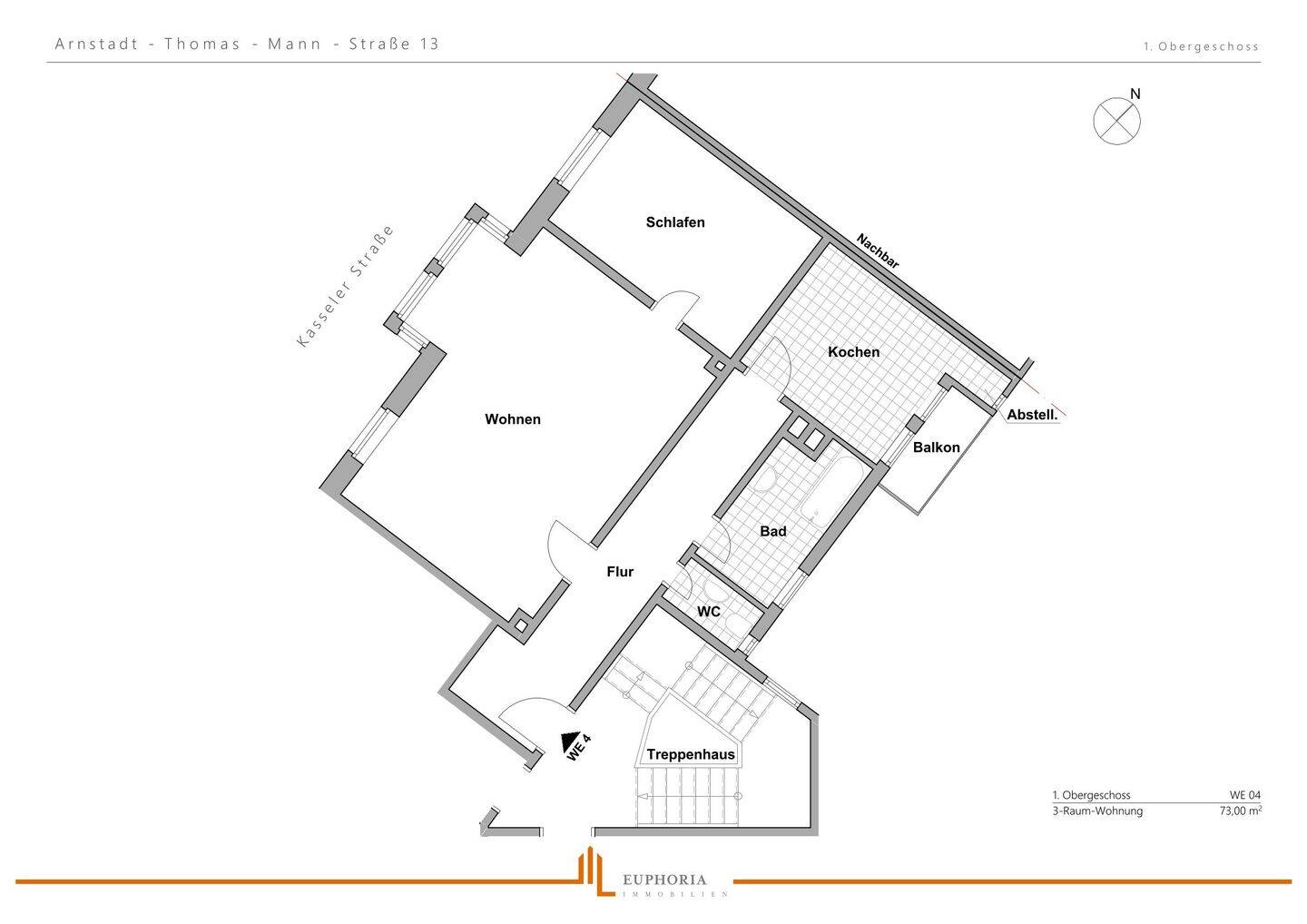 Tolle 2- Zimmer Wohnung in Arnstadt wartet auf dich!, 99310 Arnstadt