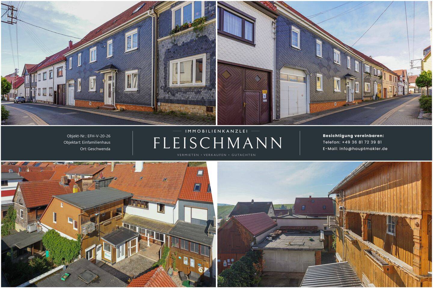 Platz ohne Ende – Wohn- und Geschäftshaus mit 2 Einheiten, Garagen und Durchfahrt, 99331 Geratal (Geschwenda)