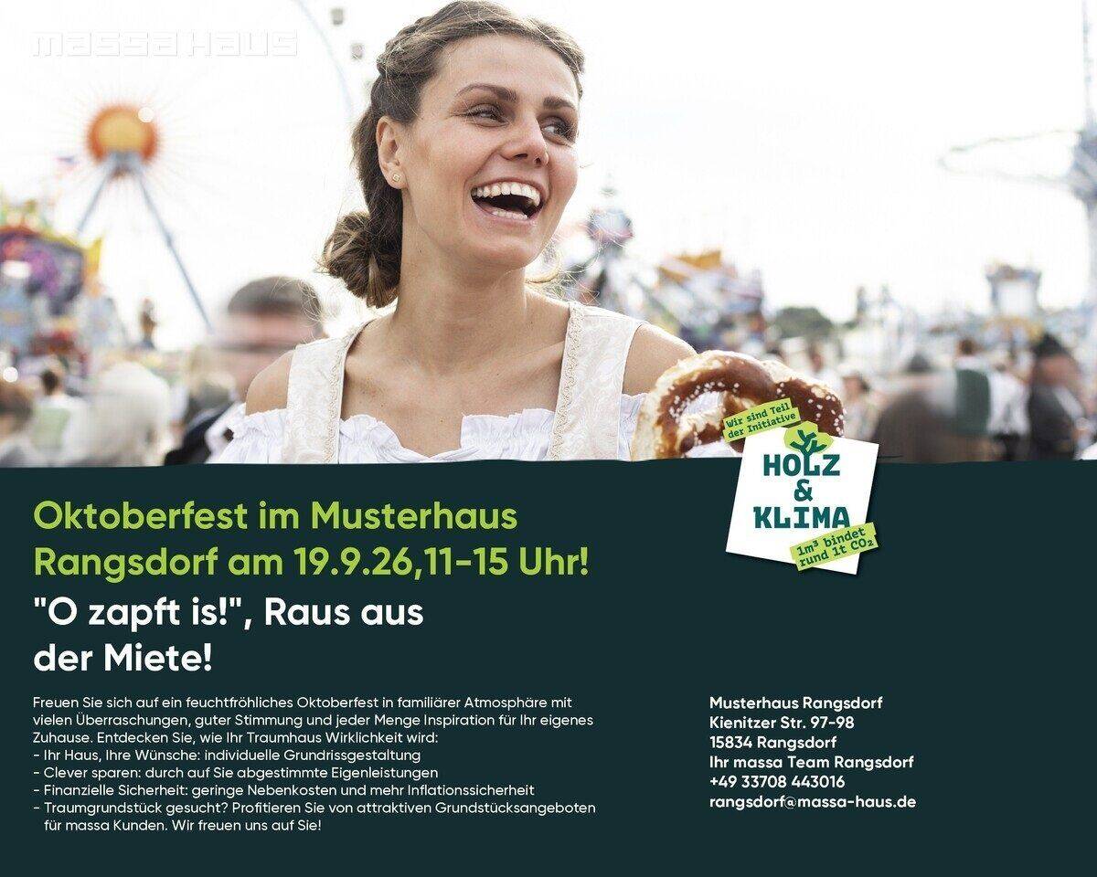 Kommt nach Rangsdorf ins Musterhaus – Oktoberfest feiern und vom eigenen Zuhause träumen!, 15806 Zossen