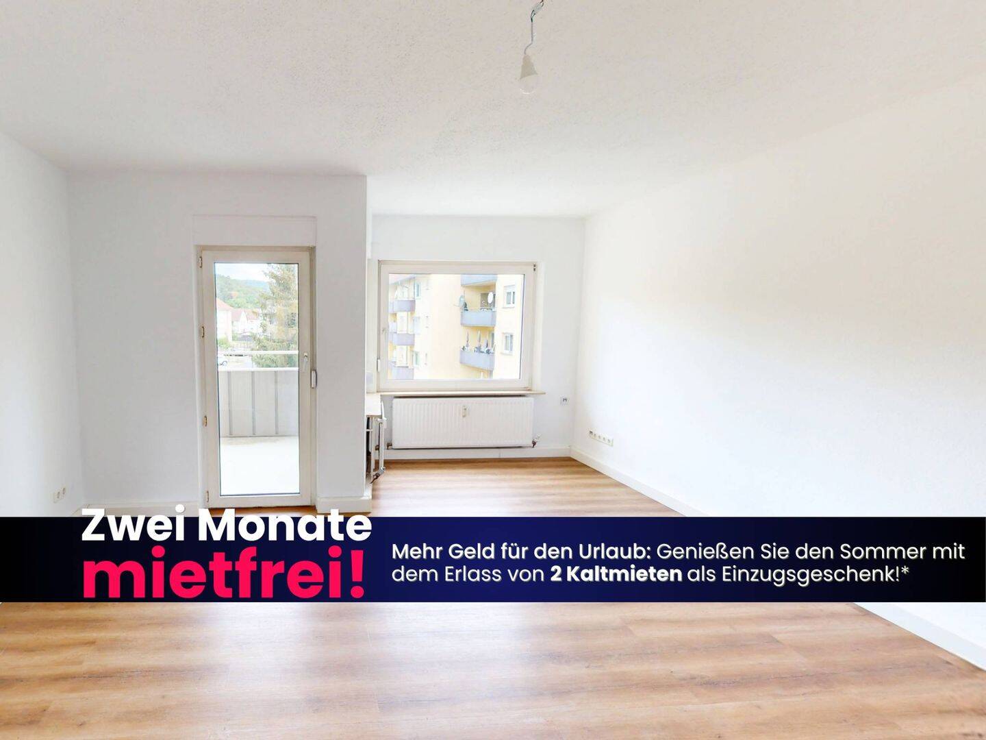 Sommer, Sonne, Sparen: 2 NKM geschenkt! 2-Zimmer-Wohnung mit BALKON in fußläufiger Nähe zum Ufer des Main, 97877 Wertheim