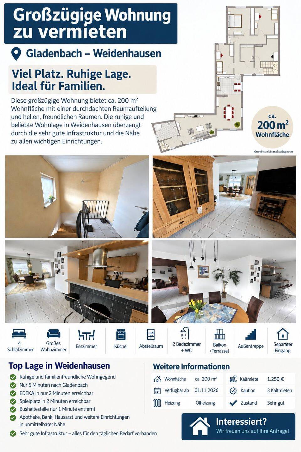 Wunder schon Wohnung zu vermieten, 35075 Gladenbach