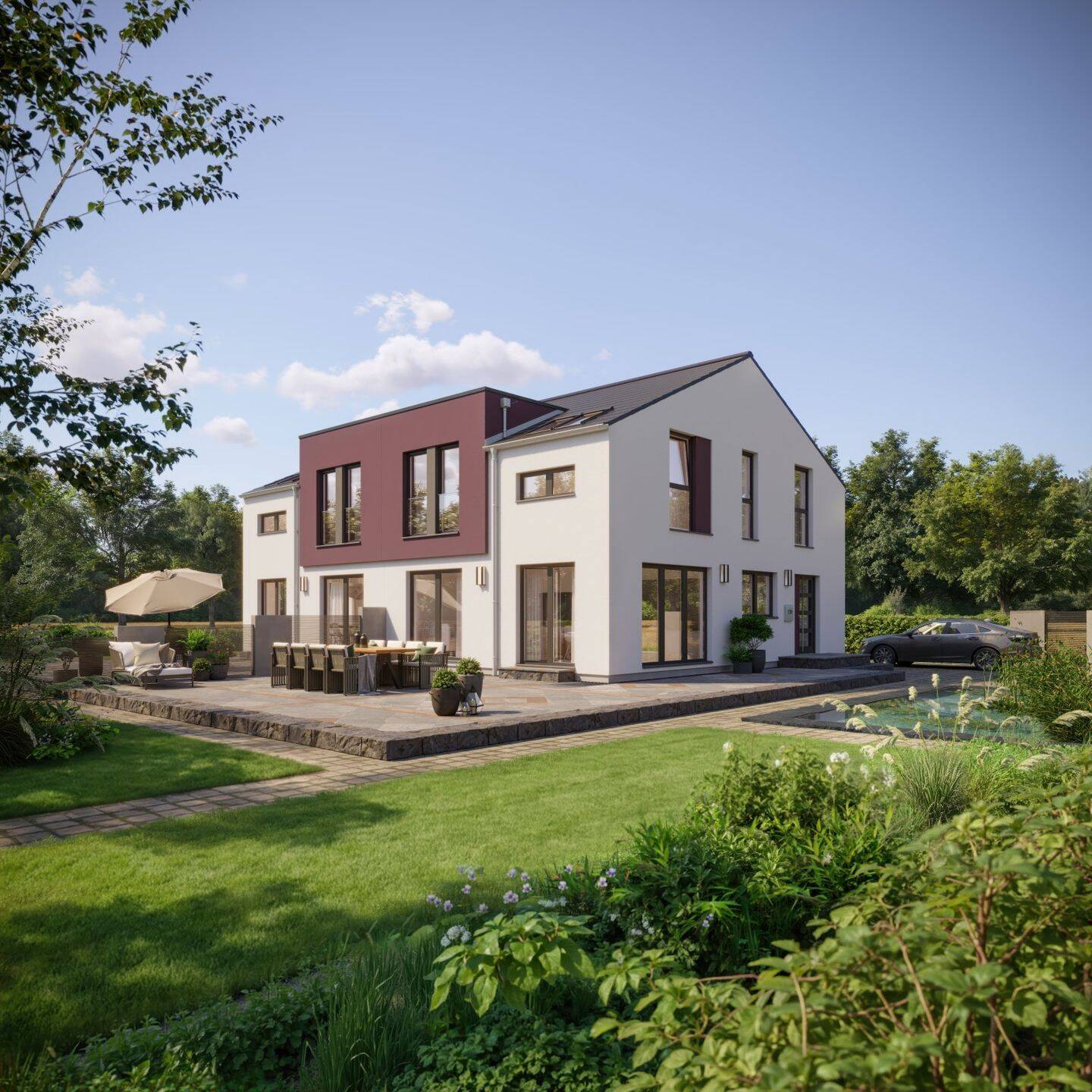 Neubau:Großzügig wohnen im Doppelhaus – bauen Sie Ihre schöne Doppelhaushälfte mit Grundstück !, 77830 Bühlertal