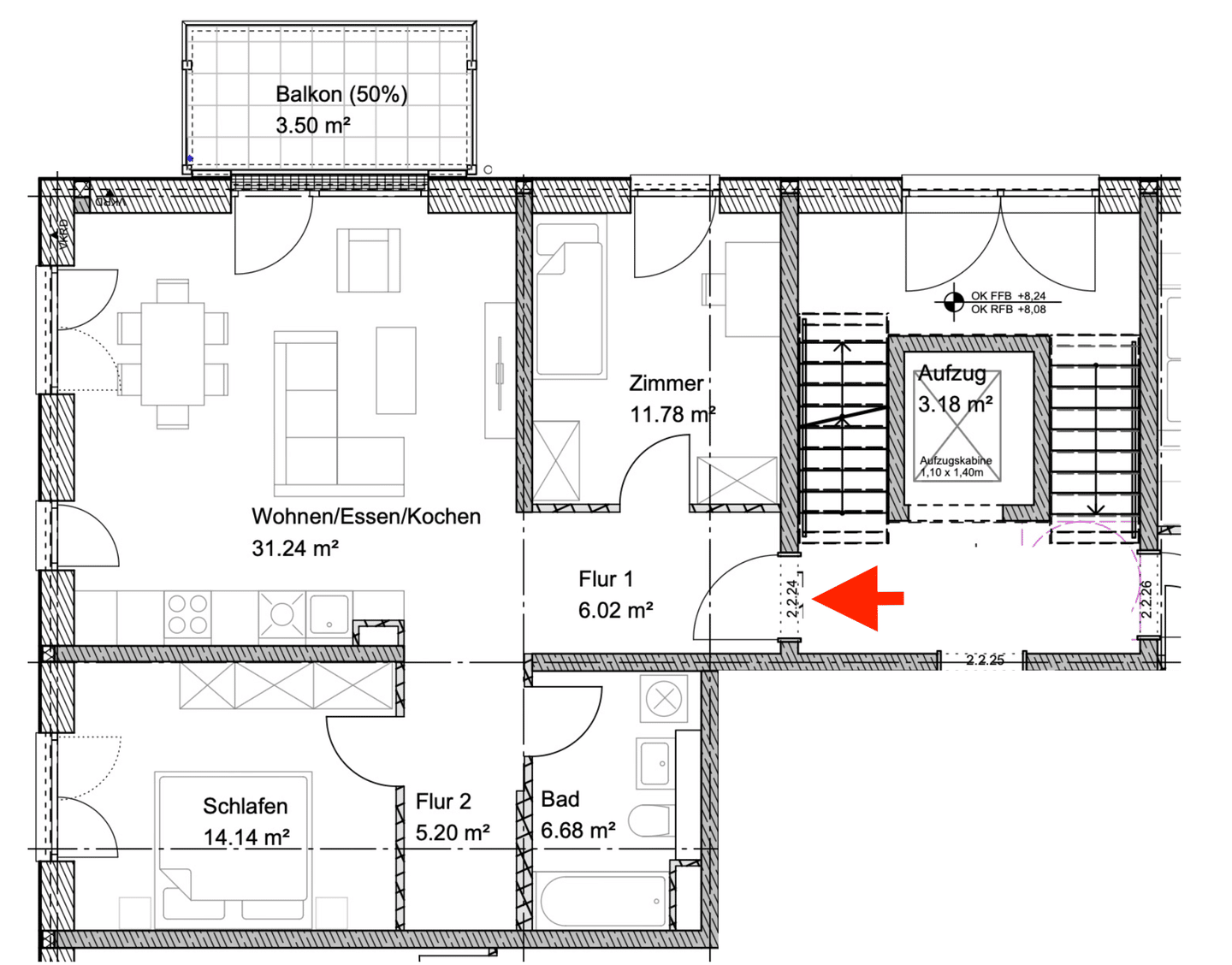 Neuwertige 3-Zi.-Wohnung im 3. Obergeschoss mit Balkon, LagardeCampus, 96052 Bamberg (Bamberg Gartenstadt Hirschknock Kramersfeld)