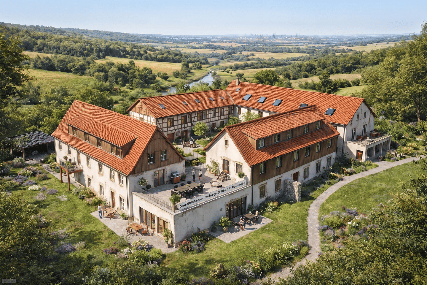 idyllischer 4-Seitenhof in grüner Lage bis zu 80% Denkmal AFA !!, 1156 Dresden