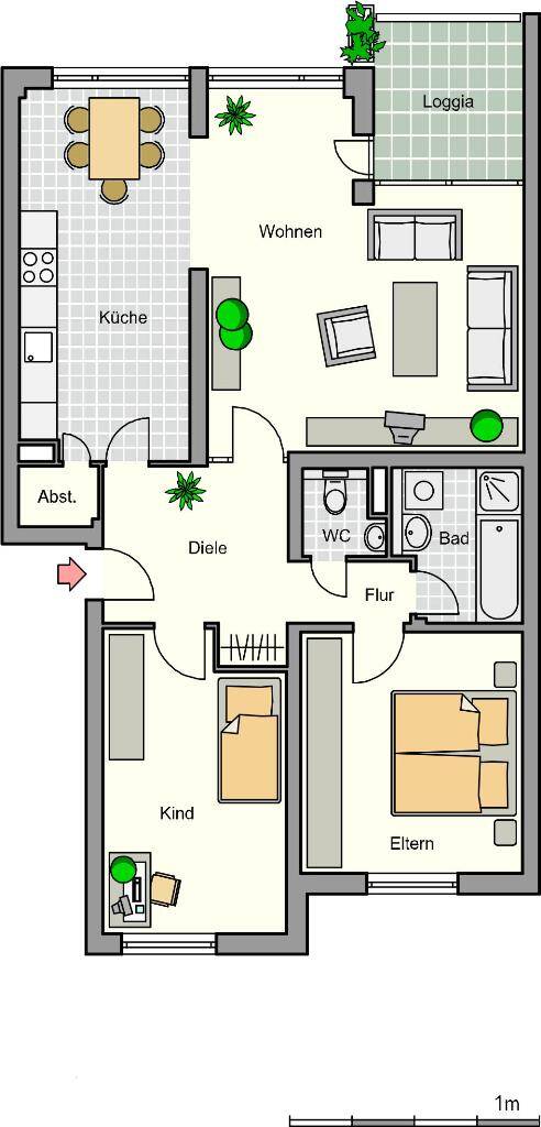Neu ! Schöne 3-Zimmer Wohnung zu vergeben!, 40789 Monheim am Rhein