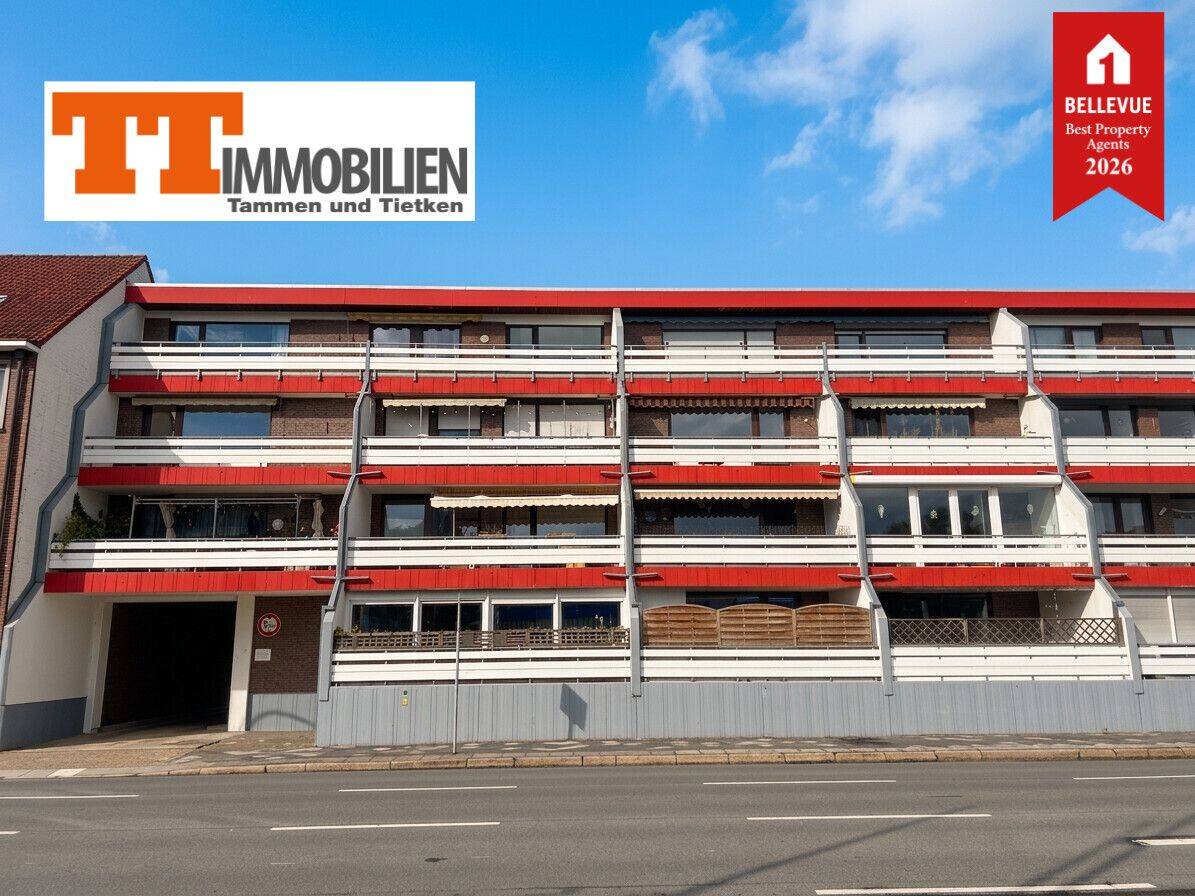 TT: Zentral gelegene Wohnung mit drei Zimmern und Balkon in WHV-Mitte!, 26382 Wilhelmshaven (Bant Heppens Innenhafen Innenstadt Siebethsburg)