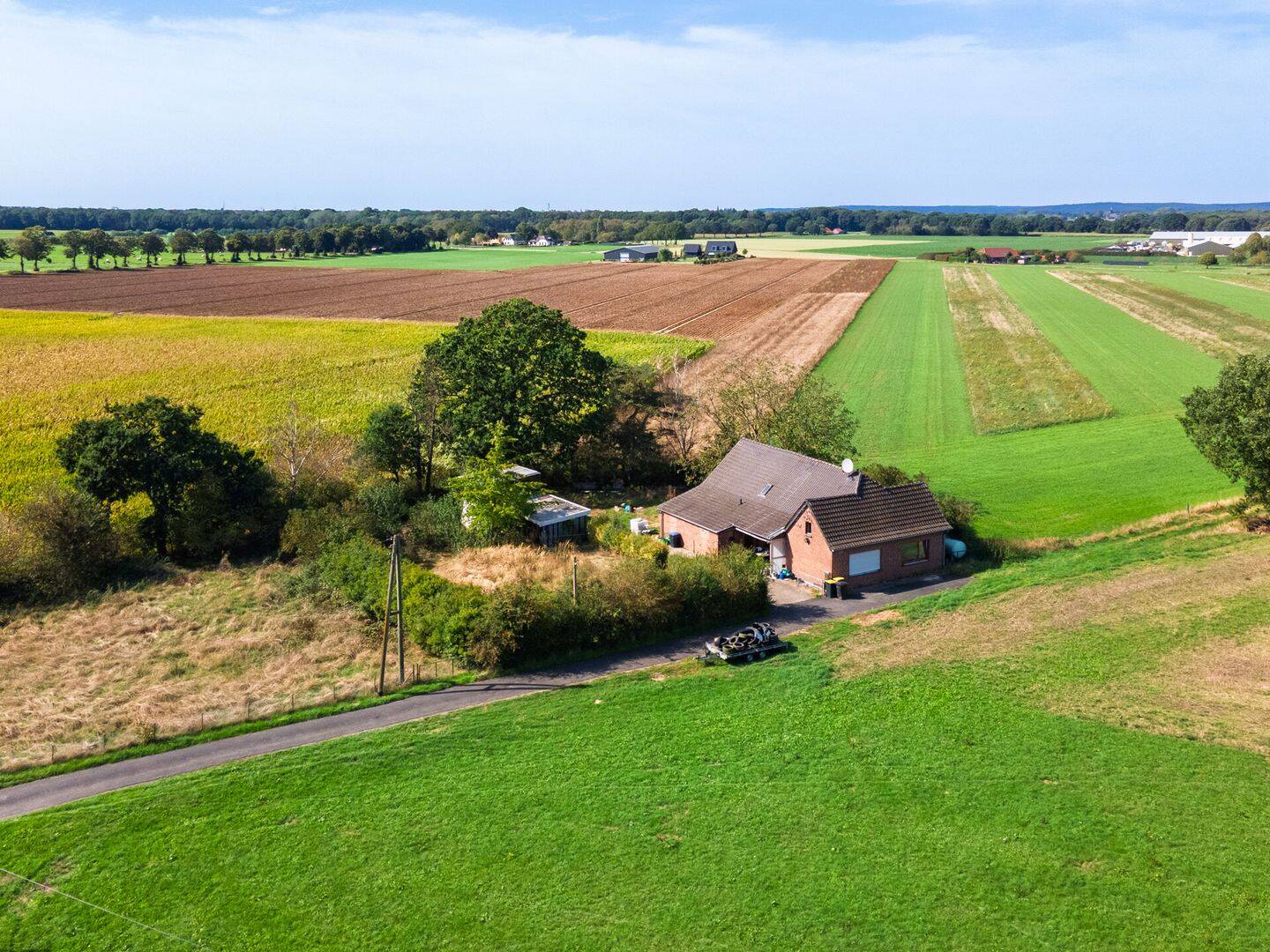 Katstelle in Alleinlage: Zwischen Feldern und Wiesen in Goch-Hommersum an der NL-Grenze, 47574 Goch