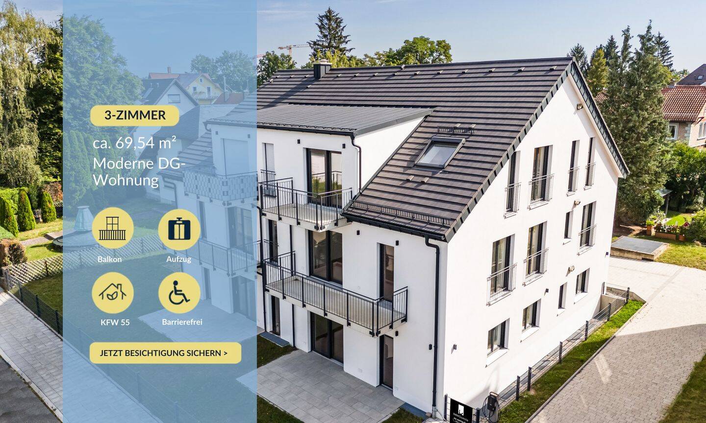 Provisionsfrei: Barrierefreie, moderne Dachgeschosswohnung mit Balkon in Nbg.-Eibach, 90451 Nürnberg (Eibach Hafen Maiach Reichelsdorf Röthenbach bei Schweinau)