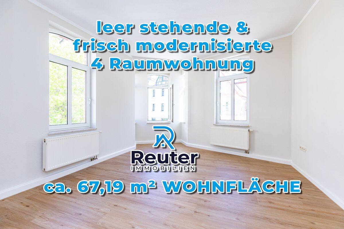 Reuter Immobilien leerstehend & frisch modernisierte 4-Raum-Wohnung, mit neuer Gastherme, 7749 Jena