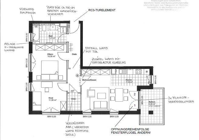Moderne 3-Zimmer-Wohnung mit Balkon im 2. OG in Bensheim, 64625 Bensheim