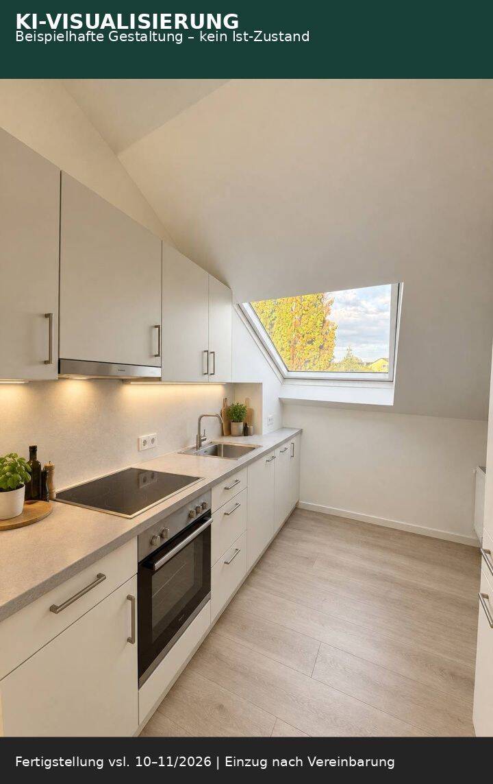 Kompakte 2-Zimmer-DG-Wohnung mit Tageslichtbad, 63762 Großostheim