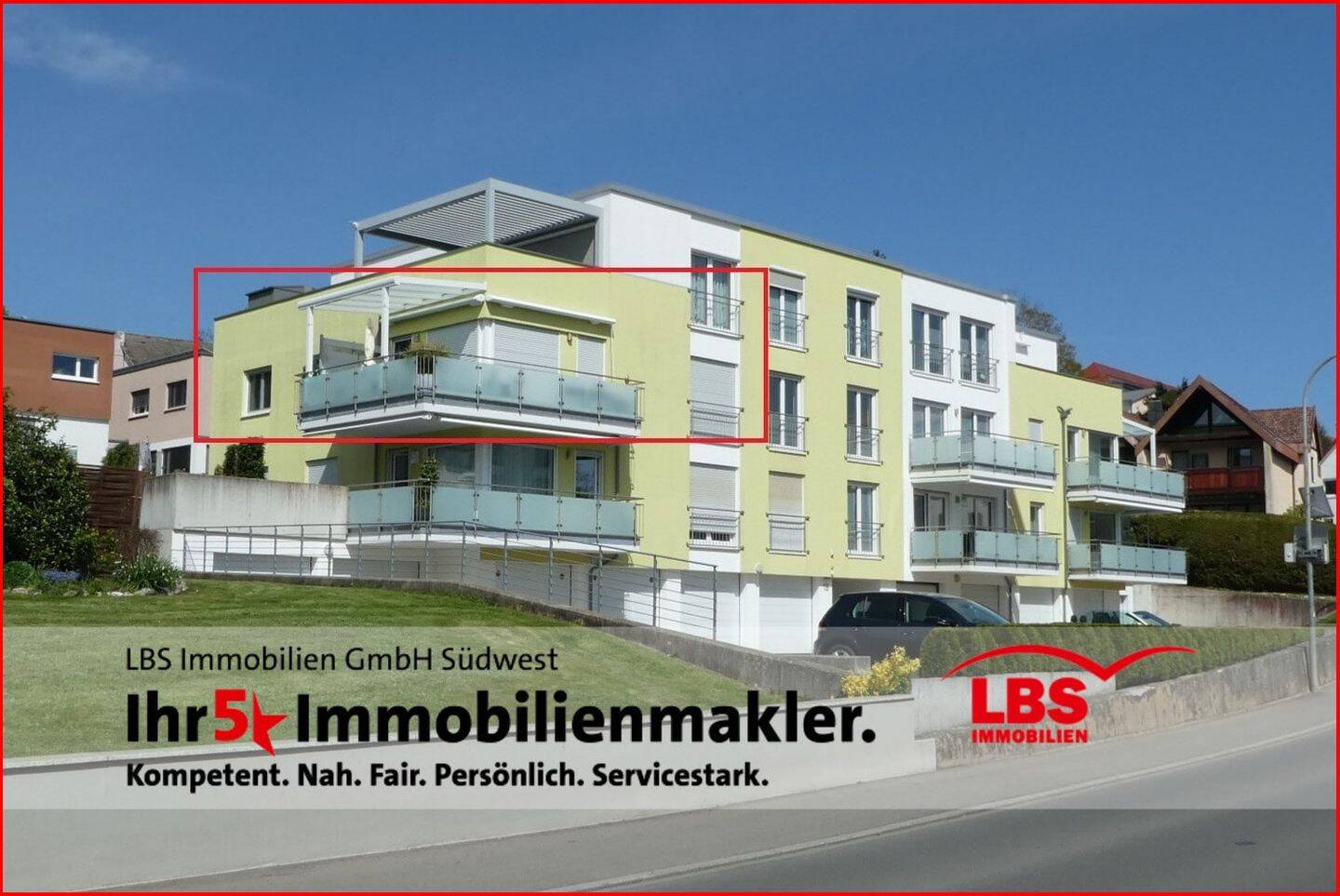 Attraktive 4-Zi-Wohnung in zentraler Stadtlage – Balkon, Einzelgarage, Personenaufzug, Einbauküche, 88630 Pfullendorf