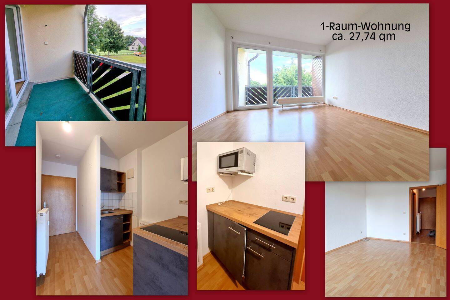 sonnige 1-R-W, 1. OG, Balkon, PKW-Stellplatz, in Kromsdorf, 99441 Döbritschen