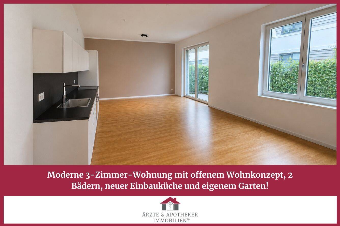 Moderne 3-Zimmer-Wohnung mit offenem Wohnkonzept, 2 Bädern, neuer Einbauküche und eigenem Garten!, 14469 Potsdam