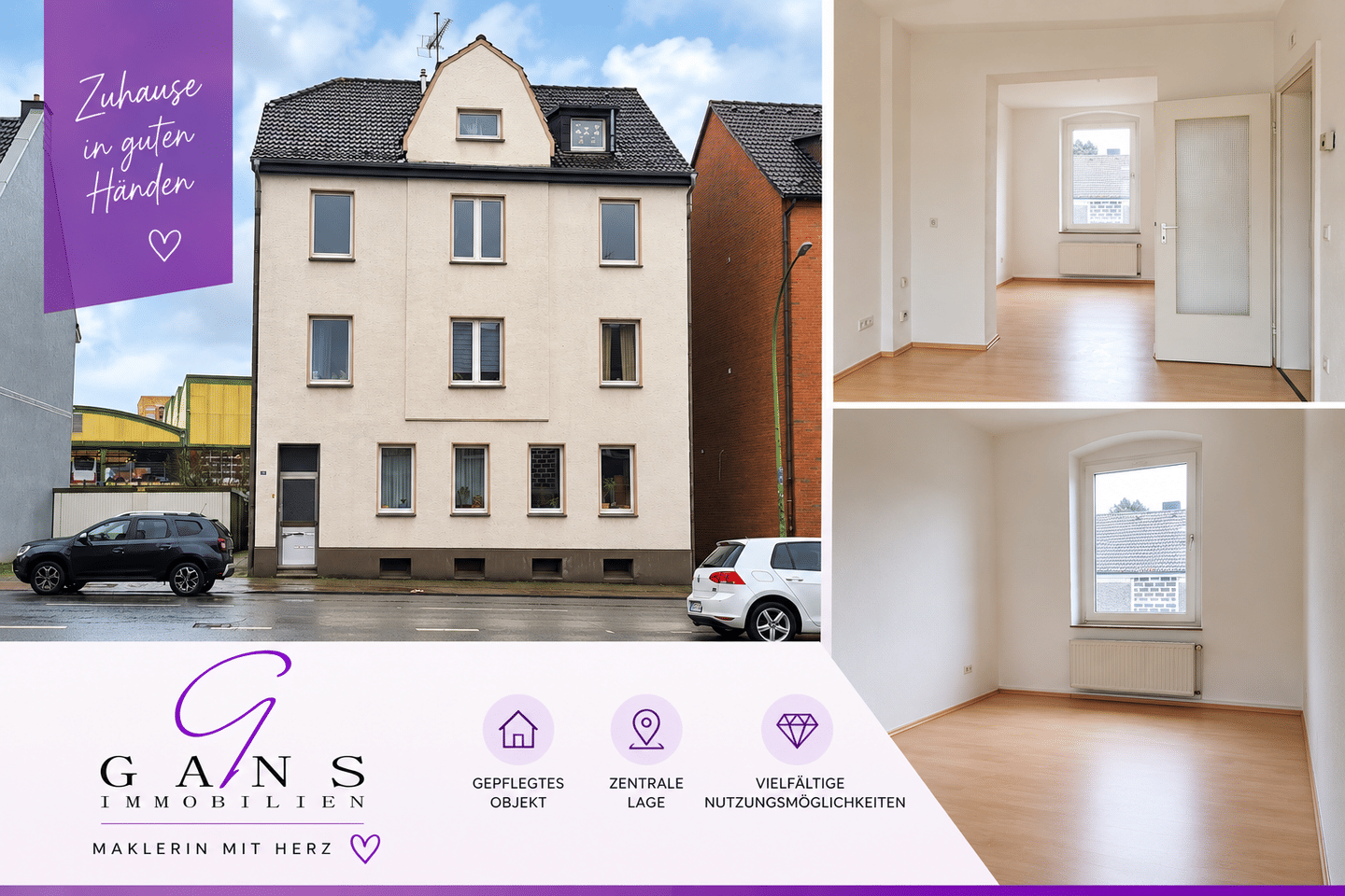 3 Zimmer-Wohnung mit Balkon in Herne, 44628 Herne