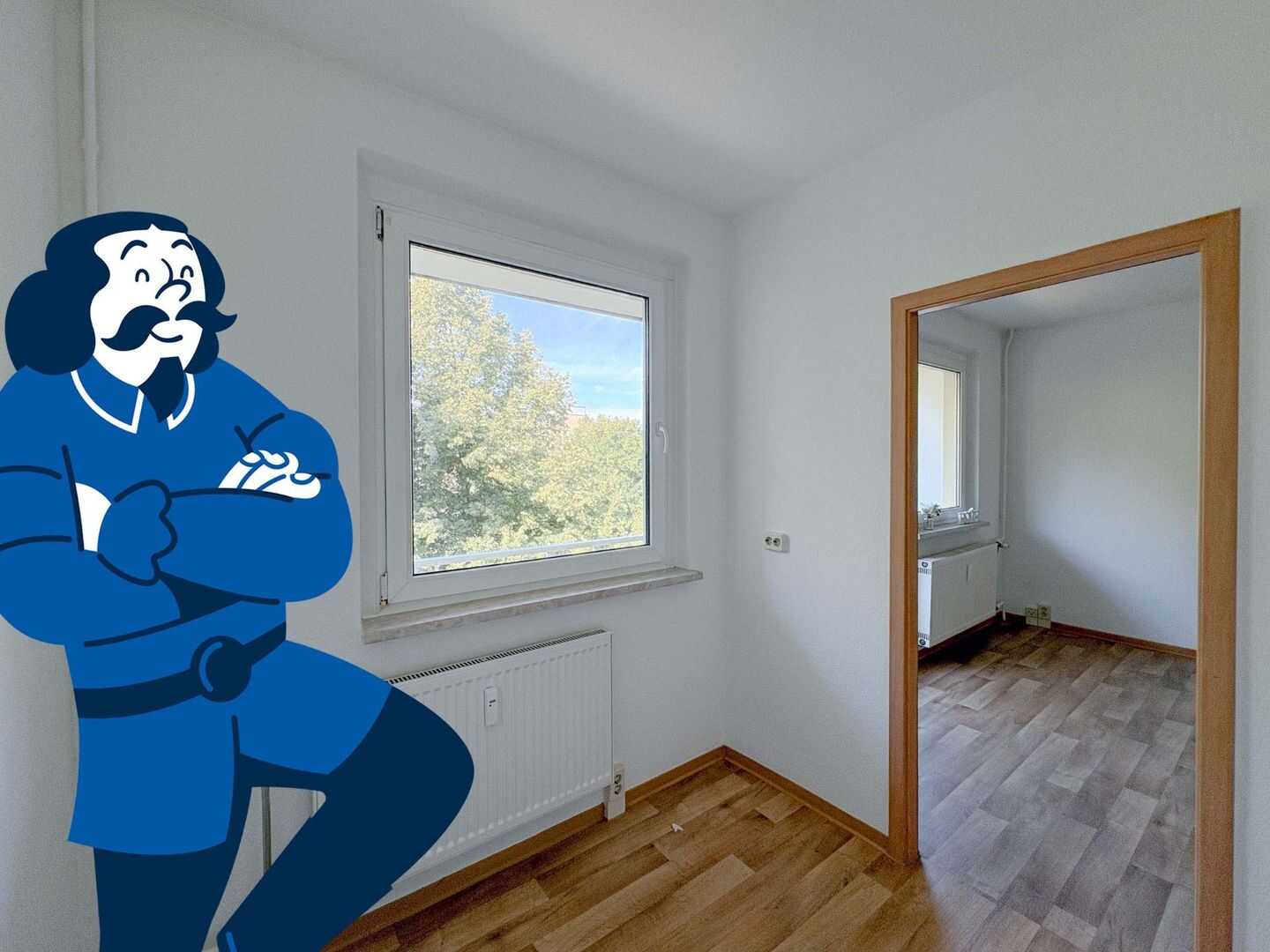 Kleine Wohnung, aber großer Balkon mit Blick ins Grüne … #richtigjut