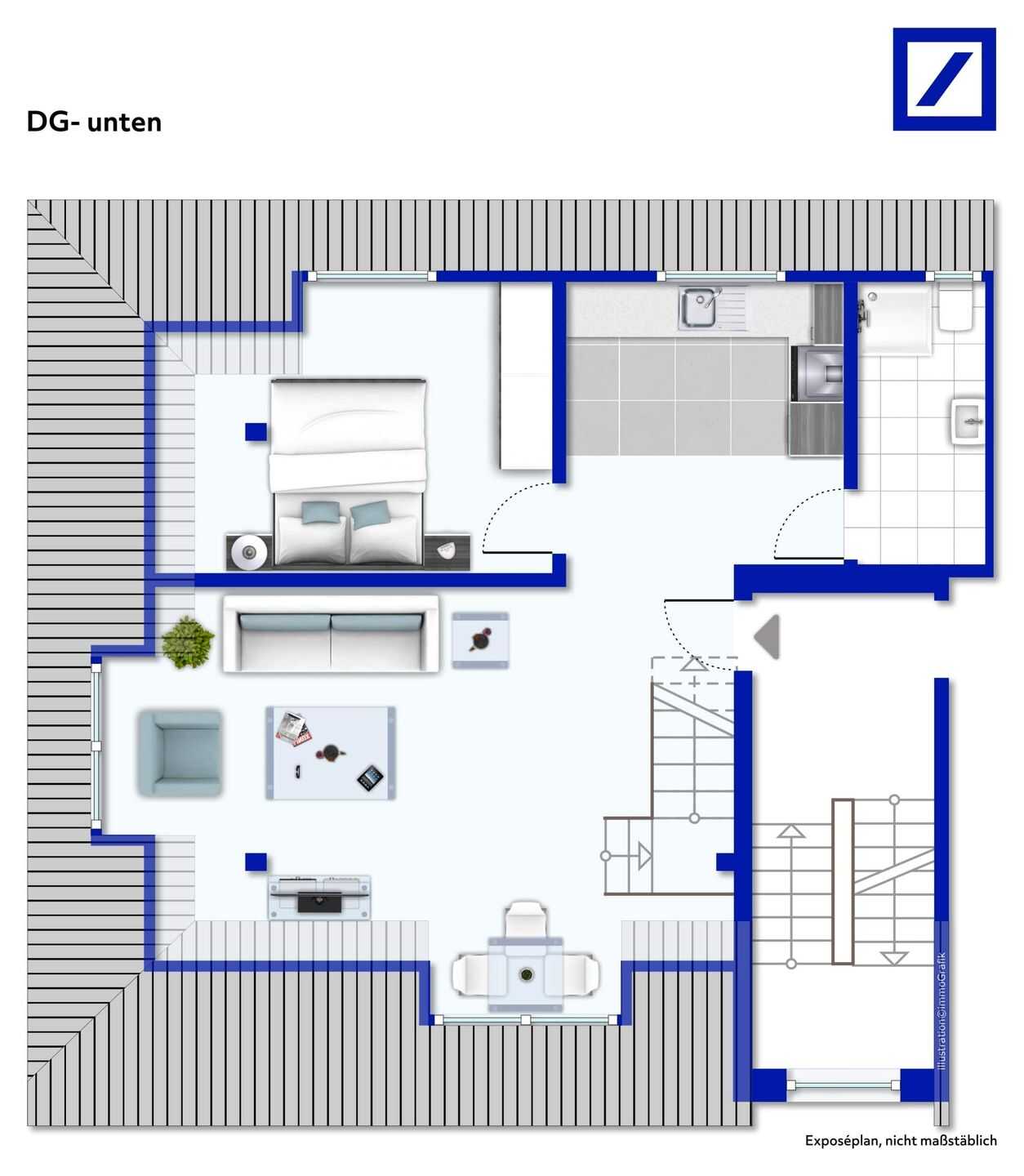 Besonderes Wohnflair auf zwei Ebenen – Maisonettewohnung im ruhigen Saarn, 45481 Mülheim an der Ruhr (Broich Saarn Saarn/Mintard Saarn/Selbeck)
