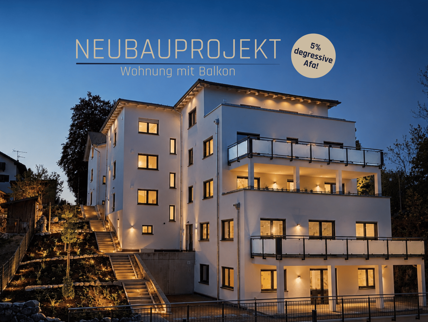 JETZT AFA 5% sichern! Neubauwohnung mit Aufzug im KFW 55 Stand!, 94360 Mitterfels