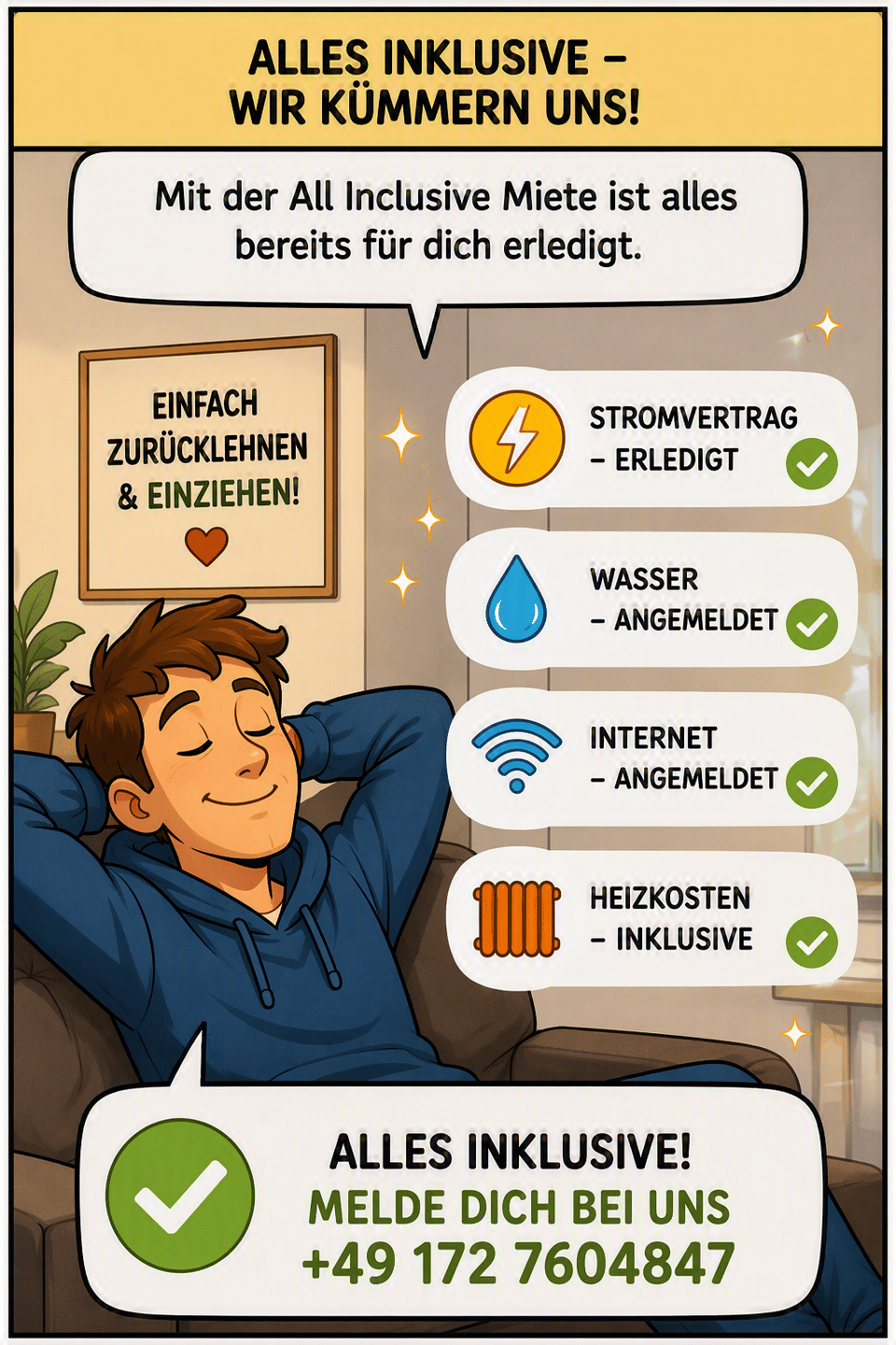 Neubau WG-Wohnung mit Balkon – All-inclusive-Miete & vollständige Möblierung – Wohneinheit 23, 52062 Aachen