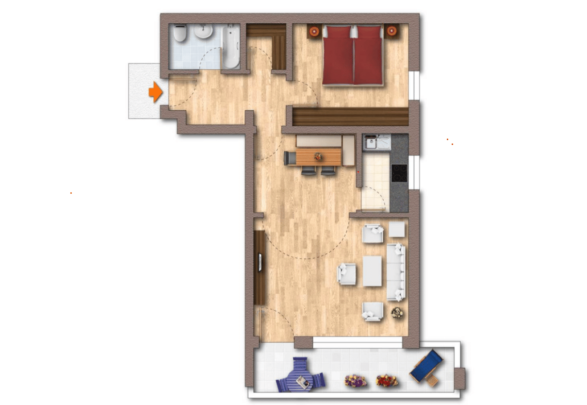 Helle & Ruhige 2-Zimmerwohnung (provisionsfrei!), 83088 Kiefersfelden