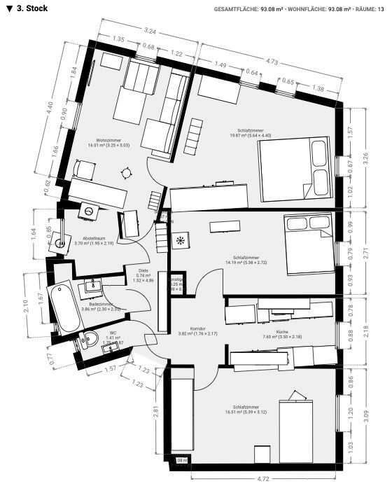 WG -Wohnung in Zerzabelshof, modernisiert ! Vermietung nur an WG !, 90480 Nürnberg (Gleißhammer Mögeldorf Tiergarten Weichselgarten Zerzabelshof)