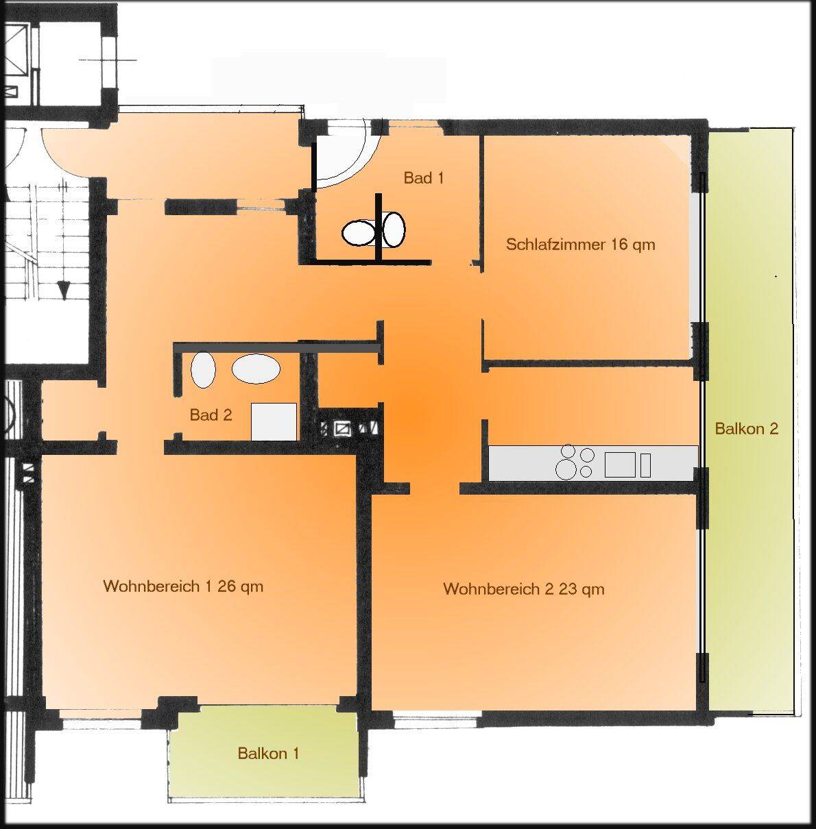 Dönberg: großzügige Wohnung mit Fahrstuhl, 42111 Wuppertal (Elberfeld)